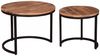 Couchtisch >IRON< in braun / schwarz aus Massivholz / Metall - 58x45x58 (BxHxT) Bild 4
