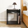 HEVVA Nachttisch ELY - Metall Schwarz/Weiß Matt für Schlafzimmer Bild 3