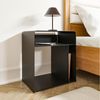 HEVVA Nachttisch ELY - Metall Schwarz/Weiß Matt für Schlafzimmer Bild 4