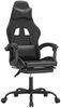 vidaXL Gaming-Stuhl mit Fußstütze Drehbar Schwarz Kunstleder [349539] Bild 2