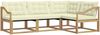 vidaXL Outdoor-Sofagarnitur mit Kissen 4 pcs Weiß und Creme 3388644 Bild 2