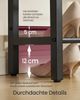 VASAGLE Schuhbank mit 3 Ebenen, Schuhregal, Schuhablage, einteiliges Design, mit erhöhten Kanten, Industrie-Stil, einfache Montage, 28 x 75 x 50 cm, vintagebraun-tintenschwarz Bild 4