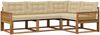 vidaXL Outdoor-Sofagarnitur mit Kissen 4 pcs Natur und Beige 3381397 Bild 2