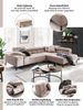 Home affaire Ecksofa Ancona New, wahlweise motorische Sitztiefenverstellung, auch in Cord, feine Steppung, mit Kopfteilverstellung, 3 Zierkissen, L-Form Bild 3