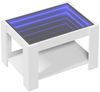 Couchtisch, Sofatisch mit LED-Leuchten Weiß 73x53x45 cm Holzwerkstoff Bild 3