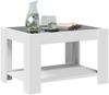 Couchtisch, Sofatisch mit LED-Leuchten Weiß 73x53x45 cm Holzwerkstoff Bild 5