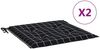 vidaXL Gartenstuhl-Kissen 2 Stk. Schwarz Karomuster 40x40x4 cm Stoff 361014 Bild 2