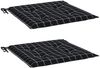 vidaXL Gartenstuhl-Kissen 2 Stk. Schwarz Karomuster 40x40x4 cm Stoff 361014 Bild 3