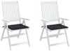 vidaXL Gartenstuhl-Kissen 2 Stk. Schwarz Karomuster 40x40x4 cm Stoff 361014 Bild 4