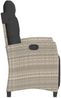 vidaXL Gartensessel mit Fußteil Verstellbar Hellgrau Poly Rattan 365238 Bild 5