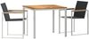 vidaXL Garten Essgruppe 3 pcs Massives Teakholz und Edelstahl 3334829 Bild 2