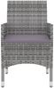 vidaXL 5-tlg. Garten-Essgruppe mit Auflagen Poly Rattan und Glas 3099693 Bild 4