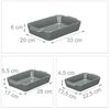 Relaxdays 3-tlg. Keramik Auflaufform Set grau Bild 5