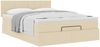 vidaXL Ottoman-Bett mit Matratze Creme 140x190 cm Stoff 3311461 Bild 5