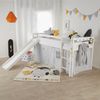 Hochbett mit Lattenrost Spielbett Kinderbett Leiter Rutsche Kiefer 90x200 massiv Jugendbett Bild 2