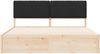 vidaXL Bettgestell mit gepolstertem Kopfteil Schwarz 200 x 200 cm 3398106 Bild 5