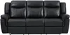 Vente-unique - KENNETH Sofa Leder Schwarz - B 93 cm x H 98 cm x L 204 cm Bild 4