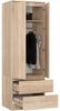 Raumhirsch Furniture Kleiderschrank Eleganter Schlafzimmerschrank - Robuster Stauraum - Weiß matt (viele Farbvarianten - Maße: 60 x 180 x 51 cm) - Hochwertig & stabil Bild 4