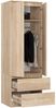 Raumhirsch Furniture Kleiderschrank Eleganter Schlafzimmerschrank - Robuster Stauraum - Weiß matt (viele Farbvarianten - Maße: 60 x 180 x 51 cm) - Hochwertig & stabil Bild 2