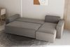Ecksofa Schlafsofa Sofa MARIS Stoff Ozeanblau Ottomane Rechts Bild 2