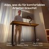 Desktronic HomeOne Elektrisch höhenverstellbarer Schreibtisch 160x80cm Schwarz/Walnuss mit Memory-Funktion, Anti-Kollisions Technologie, USB-A und USB-C-Ladeanschlüssen Bild 2