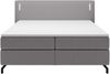 Selsey 'Lanko' Doppelbett, Boxspringbett mit Topper, Beleuchtung und Samtbezug, grau, 180x200 cm Bild 4