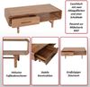 Couchtisch HWC-M47, Wohnzimmertisch Beistelltisch Sofatisch, Schublade, Akazie Massiv-Holz gebeizt 44x125x60cm 25kg Bild 2