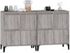 2 Stk. Sideboards, Kommoden Grau Sonoma 60x35x70 cm Holzwerkstoff j3505p Bild 4