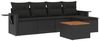 vidaXL 6-tlg. Garten-Sofagarnitur mit Kissen Schwarz Poly Rattan 3256867 Bild 2