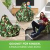 Green Bean® Sitzsack mit Rückenlehne, 230L Füllung waschbar, Polyester-PVC-Stoff camouflage-grün, 80 x 70 x 90 cm Bild 3