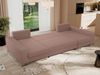 U-förmiges Ecksofa auf goldenen Metallbeinen, mit Schlaffunktion und drei Bettkästen für das Wohnzimmer - DORIAN U - Rosa Boucle Bild 5