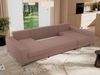 U-förmiges Ecksofa auf goldenen Metallbeinen, mit Schlaffunktion und drei Bettkästen für das Wohnzimmer - DORIAN U - Rosa Boucle Bild 4