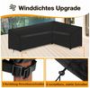 Sunicol Gartenmöbel-Schutzhülle L-Form Wasserdicht Oxford Gewebe Abdeckung Gartenmöbel Schutzhülle, Outdoor Couch Ecklounge Abdeckung Loungemöbel Bild 4