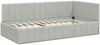vidaXL Eckbettgestell mit Kopfteil Hellgrau 90 cm x 190 cm Samt 42016297 Bild 3