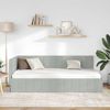 vidaXL Eckbettgestell mit Kopfteil Hellgrau 90 cm x 190 cm Samt 42016297 Bild 2