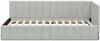 vidaXL Eckbettgestell mit Kopfteil Hellgrau 90 cm x 190 cm Samt 42016297 Bild 4