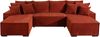 COLLECTION AB Wohnlandschaft Manhattan U-Form, B: 313 cm, in Breit- oder Normalcord, Bettfunktion, Bettkasten & Zierkissen, Federkern Bild 2