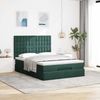 vidaXL Ottoman-Bett mit Matratzen & LEDs Dunkelgrün 140x200 cm Samt 3314471 Bild 4