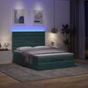 vidaXL Ottoman-Bett mit Matratzen & LEDs Dunkelgrün 140x200 cm Samt 3314471 Bild 3
