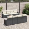 vidaXL Gartensofa-set mit Speicher 9 pcs Schwarz und Creme Poly-Rattan 3356472 Bild 3
