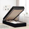 vidaXL Bettgestell mit Matratze 2 pcs Schwarz Stoff 3399454 Bild 4