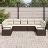 vidaXL Sofa Set mit Kissen 9 pcs Braun Poly-Rattan 3346538 Bild 3