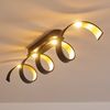 hofstein Deckenleuchte »Delia« längliche Deckenlampe aus Metall in Schwarz/Gold, 3000 Kelvin, 20 Watt, 1800 Lumen, in 3 Stufen dimmbar Bild 2