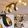 hofstein Deckenleuchte »Delia« längliche Deckenlampe aus Metall in Schwarz/Gold, 3000 Kelvin, 20 Watt, 1800 Lumen, in 3 Stufen dimmbar Bild 3