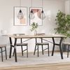 vidaXL Esstisch Y-Gestell 180x90x75 cm Massivholz Kiefer und Stahl 3282722 Bild 3
