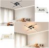 ZMH Modernes Design LED Deckenleuchte 24W Schwarz 3000K Warmweiß Bild 4