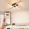 ZMH Modernes Design LED Deckenleuchte 24W Schwarz 3000K Warmweiß Bild 2