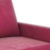 vidaXL 3-tlg. Sofagarnitur mit Kissen Weinrot Samt 3201530 Bild 5