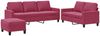vidaXL 3-tlg. Sofagarnitur mit Kissen Weinrot Samt 3201530 Bild 2