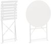 Garten-Set Nistas Metall, klassisch klappbar, Weiß, 2 Stühle & 1 Tisch, pflegeleicht Bild 2